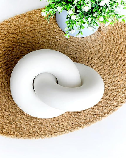 Wood Knot for Coffee Table Wood Link Chain Decor Shelf Decorations, Modern Farmhouse Bookshelf Decorative Objects - LeafyLoom