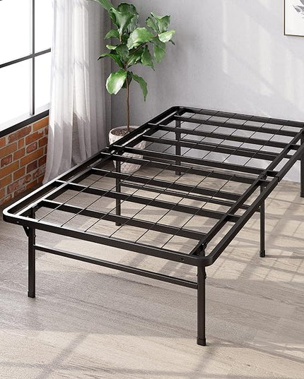 ZINUS 12 Inch Foam and Spring Mattress and Heavy Duty SmartBase Metal Mattress Foundation Set / Bed and Mattress Set / No Box Spring Needed / Mattress in a Box, Twin - LeafyLoom
