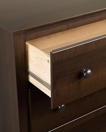 Prepac Sonoma Traditional Tall Nightstand Side Table with 3 Drawers, Functional Tall 3-Drawer Bedside Table 16" D x 23" W x 29" H, Espresso, EDC-2403 - LeafyLoom