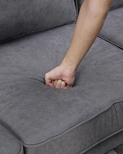 115.1" Modern Large U-Shape Modular Sectional Sofa with Reversible Chaise and Storage Seat, Convertible Sleeper Couch Bed for Living Room, Apartment, Office, Dark Gray, 115.1 Inch - LeafyLoom