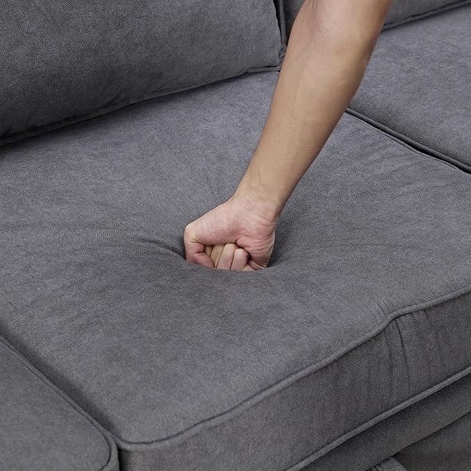 115.1" Modern Large U-Shape Modular Sectional Sofa with Reversible Chaise and Storage Seat, Convertible Sleeper Couch Bed for Living Room, Apartment, Office, Dark Gray, 115.1 Inch - LeafyLoom