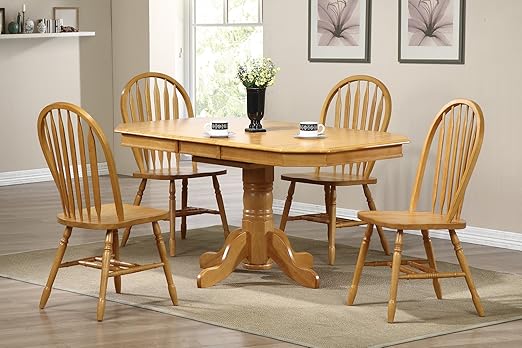 Sunset Trading Oak Selections Dining Chair, Light Finish - LeafyLoom