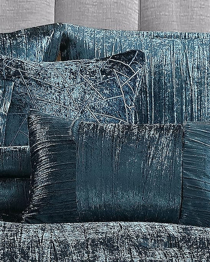 Riverbrook Home Turin Comforter Set, King, Blue, 7 Piece Set - LeafyLoom