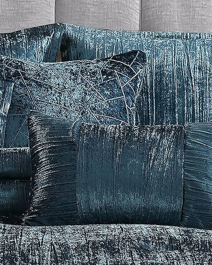 Riverbrook Home Turin Comforter Set, Queen, Blue, 7-Piece Set - LeafyLoom