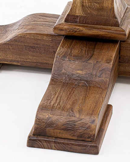 East West Furniture I3AB5-N35 Irving 5 Piece Room Set Includes a Round Dining Table with Pedestal and 4 Doeskin Linen Fabric Upholstered Parson Chairs, 48x48 Inch - LeafyLoom