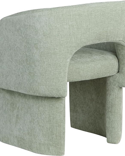 Meridian Furniture Emmet Collection Modern | Contemporary Dining Accent Chair with Rich Fabric, Steel Inner Frame, 26" W x 23.5" D x 30" H, Mint - LeafyLoom