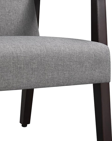 Yaheetech Accent Chair, Mid-Century Living Room Chair, Modern Linen Fabric Side Chair with High Back for Living Room/Office/Bedroom, Minimalist, Dark Gray - LeafyLoom
