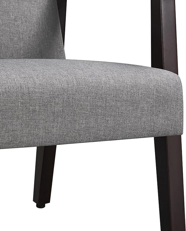 Yaheetech Accent Chair, Mid-Century Living Room Chair, Modern Linen Fabric Side Chair with High Back for Living Room/Office/Bedroom, Minimalist, Dark Gray - LeafyLoom