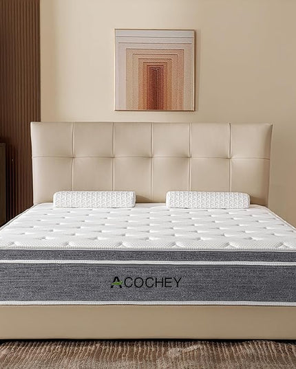 8 Inch Full Mattresses,Hybrid Full Size Mattress in a Box,Gel Memory Foam Medium Firm Grey Mattress,Quality Comfort and Adaptive Support Breathable Cooling Full Mattress,CertiPUR-US. - LeafyLoom