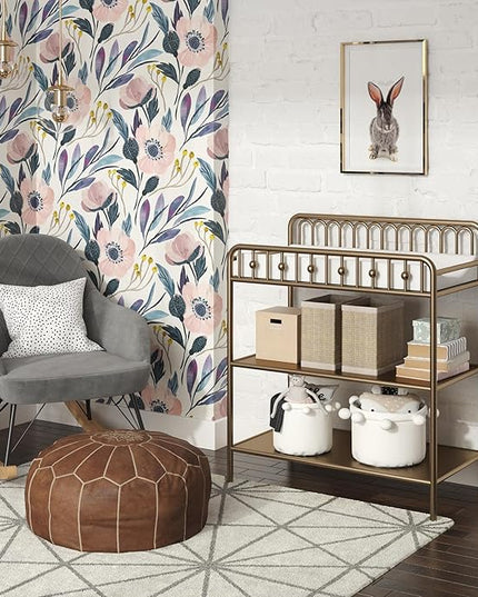 Little Seeds Monarch Hill Ivy Metal Changing Table, Gold - LeafyLoom