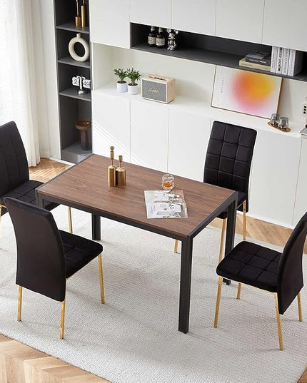 NicBex Haerin-SD-00337-LWJ Dining Chairs, 20.3"x16.1"x36.2", Black - LeafyLoom