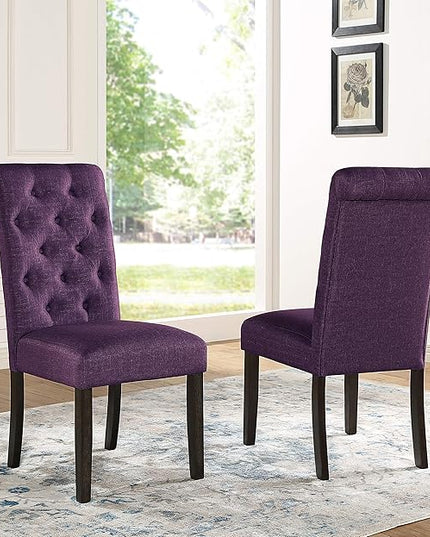 NicBex Haerin-SD-00147-LWJ Dining Chairs, 21"x18"x39.2", Purple - LeafyLoom