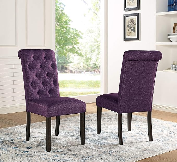 NicBex Haerin-SD-00147-LWJ Dining Chairs, 21"x18"x39.2", Purple - LeafyLoom