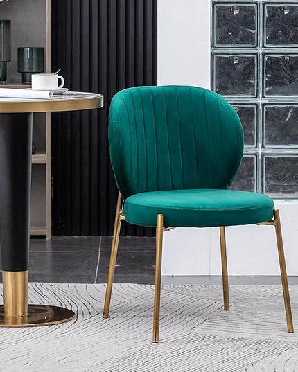 Roundhill Furniture Amoa Dining Chair, Set of 2, Green - LeafyLoom