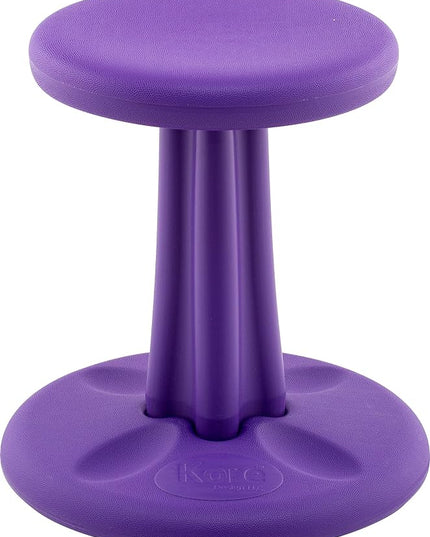 Kore Kids Wobble Chair - Flexible Seating Stool for Classroom & Elementary School, ADD/ADHD - Made in The USA - Age 6-7, Grade 1-2, Purple (14in) - LeafyLoom
