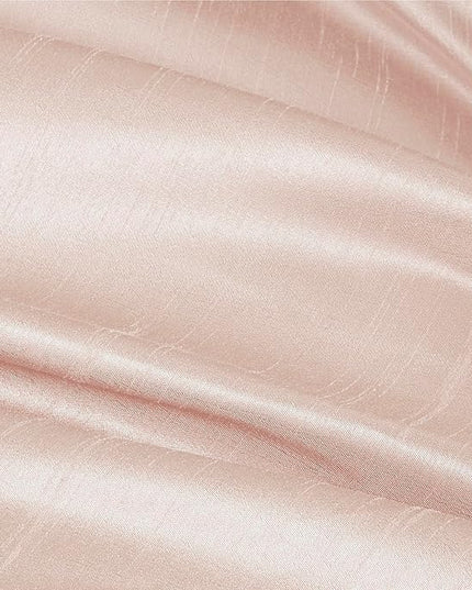 Madison Park Amherst Faux Silk Comforter Set-Casual Contemporary Design All Season Down Alternative Bedding, Matching Shams, Bedskirt, Decorative Pillows, Queen (90 in x 90 in), Blush/Taupe 7 Piece - LeafyLoom