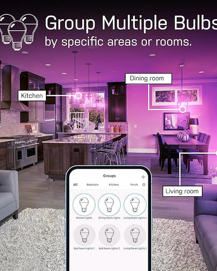 Feit Electric BR30 Smart Flood Light Bulb,2.4GHz WiFi Color Changing and Dimmable, No Hub, Works with Alexa or Google Assistant, BR30/RGBW/CA/AG, 65W, Multi-Color (RGBW), 1 Count (Pack of 1) FeitElectricCompany