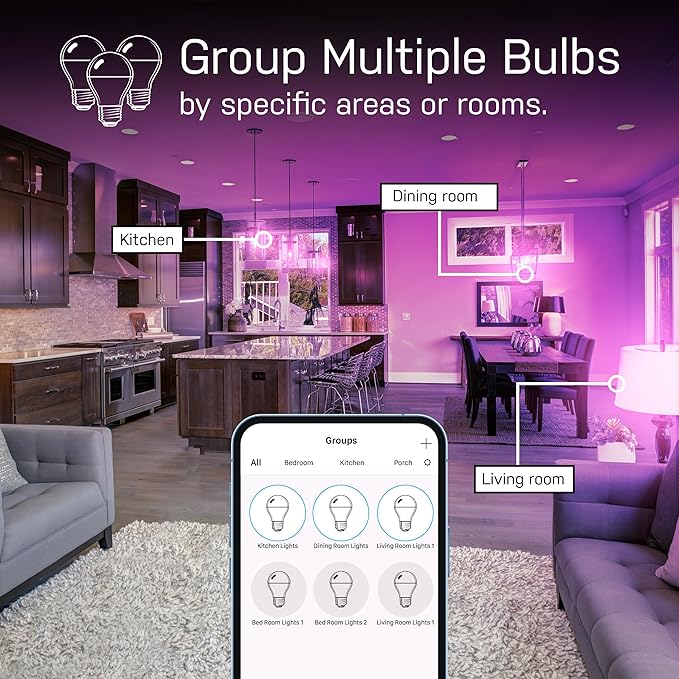 Feit Electric BR30 Smart Flood Light Bulb,2.4GHz WiFi Color Changing and Dimmable, No Hub, Works with Alexa or Google Assistant, BR30/RGBW/CA/AG, 65W, Multi-Color (RGBW), 1 Count (Pack of 1) FeitElectricCompany