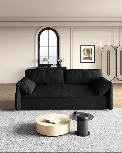 Oversized 3 in 1 Loveseat Sleeper Sofa Bed,Queen Size Love Seats W/Pull Out Couch and Padded Armrests Convertible Spacious Sofabed with Side Storage Pocket for Home Office Apartment Living Room - LeafyLoom