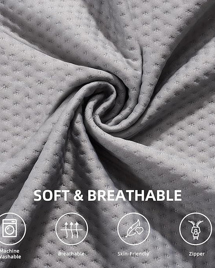 Bed Wedge Pillow for Headboard, Twin Size Headboard Pillow, Bed Gap Filler Close Gap (0-8") Between Mattress and Headboard (Twin) - LeafyLoom