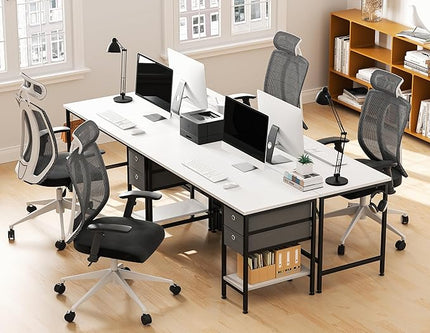 HOMIDEC Office Desk, Computer Desk with Drawers 47" Study Writing Desks for Home with Storage Shelves, Desks & Workstations for Home Office Bedroom - LeafyLoom