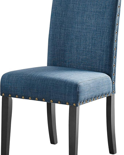 New Classic Furniture Crispin Dining Chair, 2-Pack, Marine Blue - LeafyLoom