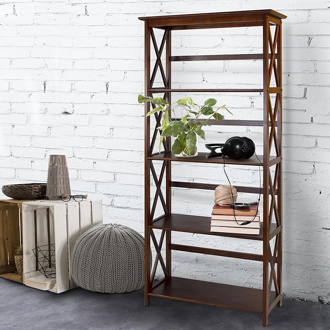Casual Home Shelf Bookcase - LeafyLoom