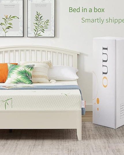 Twin Mattress, 5 Inch Memory Foam Mattress in a Box for Kids with Breathable Bamboo Cover, Medium Firm Gel Mattress for Bunk Bed, Trundle Bed, CertiPUR-US Certified - LeafyLoom
