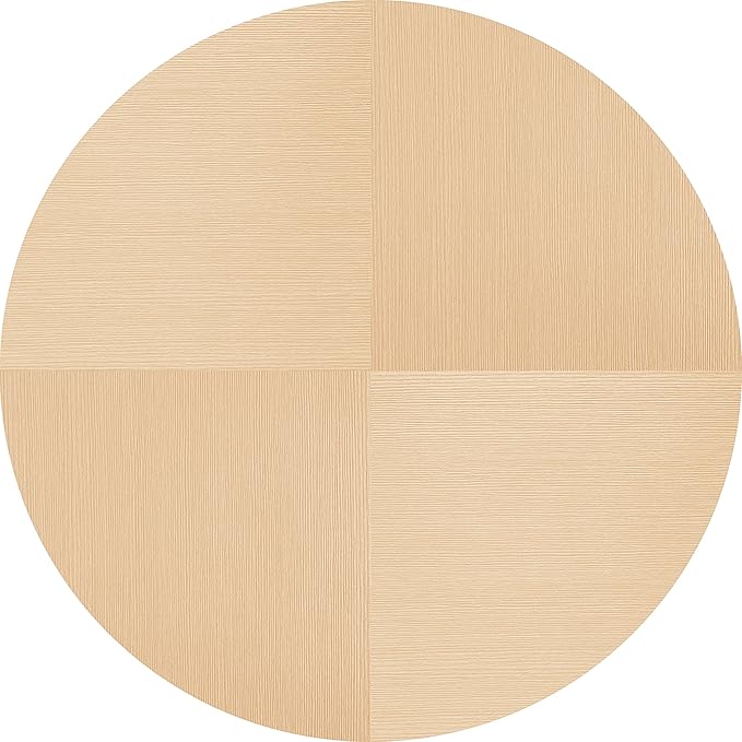 NicBex 42Inch Round Dining Table,Modern Kitchen Table with Printed Wood Grain Tabletop and Metal Base for 2 to 4,Leisure Coffee Table for Kitchen,Small Space,Dining Living Room,Space-Saving,Natural - LeafyLoom