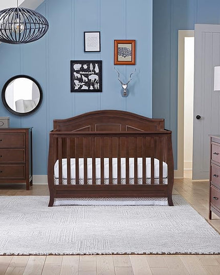 DaVinci Emmett 4-in-1 Convertible Crib in Espresso, Greenguard Gold Certified - LeafyLoom