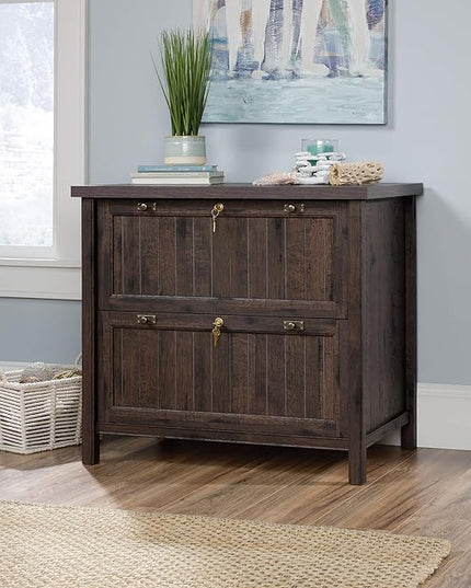 Sauder Costa Lateral File, Coffee Oak finish - LeafyLoom