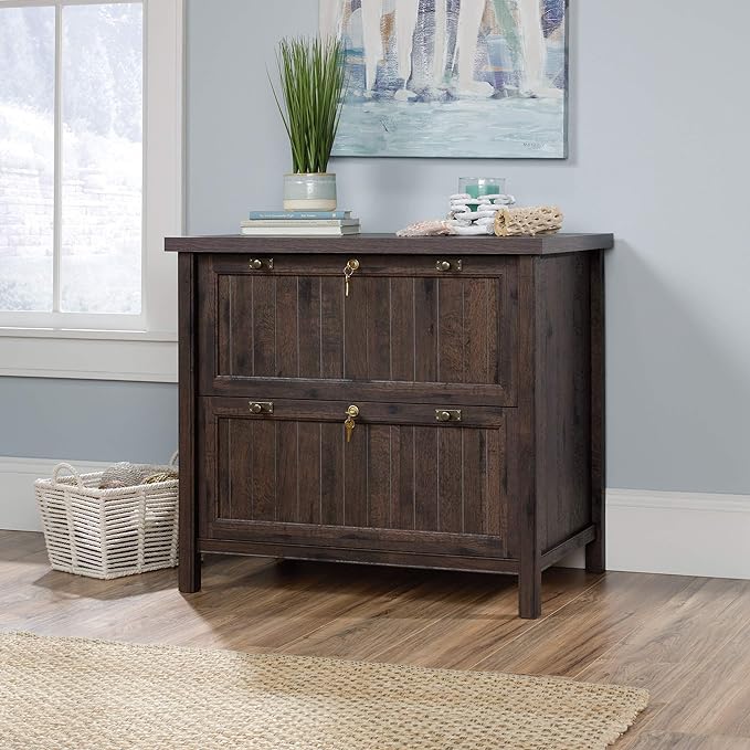 Sauder Costa Lateral File, Coffee Oak finish - LeafyLoom