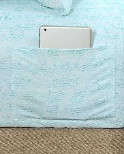 Elegant Comfort Softest and Coziest 6-Piece Sheet Set - 1500 Premium Hotel Quality Microfiber - Deep Pocket, Wrinkle Resistant 6-Piece Wave Pattern Bed Sheet Set, California King, Wave Aqua - LeafyLoom