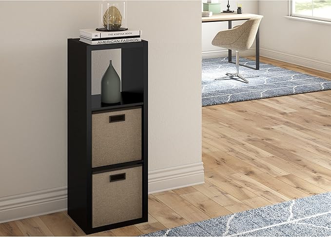 ClosetMaid 4543 Decorative Open Back 3-Cube Storage Organizer, Bleached Walnut - LeafyLoom
