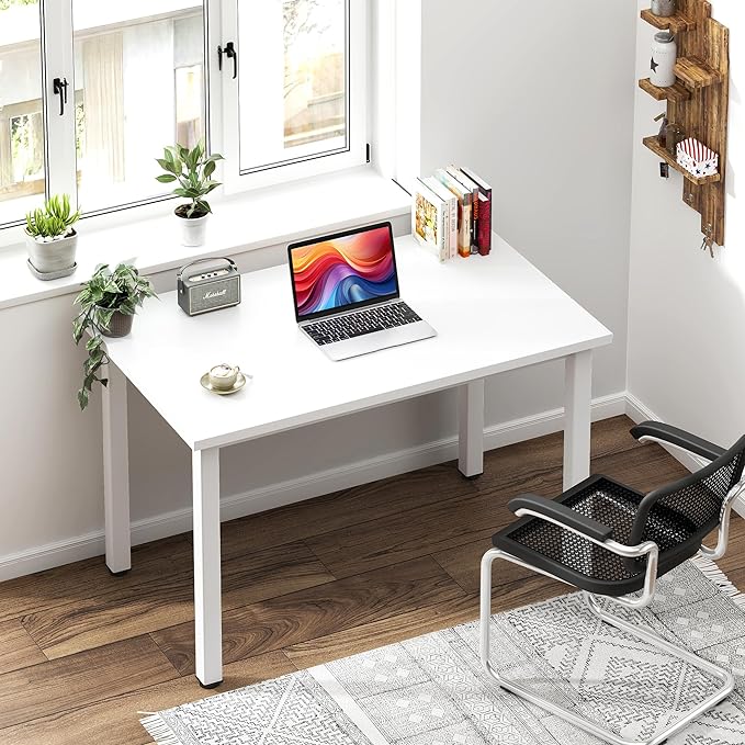 Need Small Desk, 31.5 inch Sturdy Writing Desk for Small Spaces, Small Computer Desk Teens Desk Study Table Laptop Desk Home Ofice Desk, White - LeafyLoom