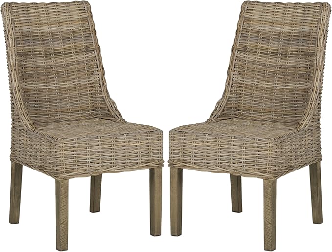 Safavieh Home Collection Suncoast Brown Dining Chair - LeafyLoom
