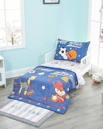 Hand Tufted All Star Bedroom or Bathroom Rug - 30x20 in; 100% Cotton Kids Bathroom Mat; Decorative Kids Area Rug - LeafyLoom