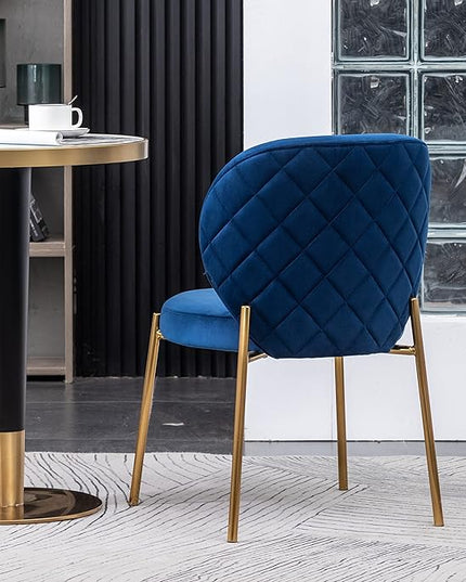 Roundhill Furniture Amoa Dining Chair, Set of 2, Blue - LeafyLoom