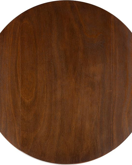 Safavieh Home Collection Lovell Walnut Folding Drop Leaf Round Dining Room Table DTB1401A, 0 - LeafyLoom