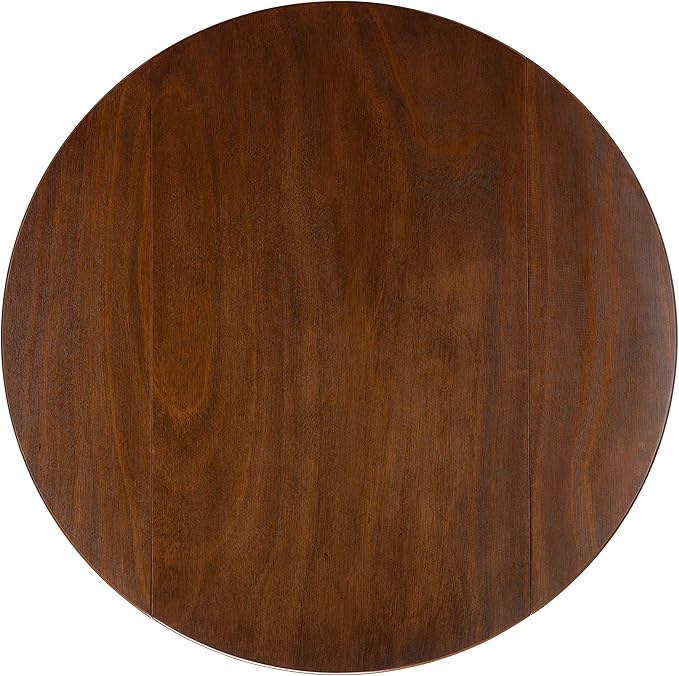 Safavieh Home Collection Lovell Walnut Folding Drop Leaf Round Dining Room Table DTB1401A, 0 - LeafyLoom