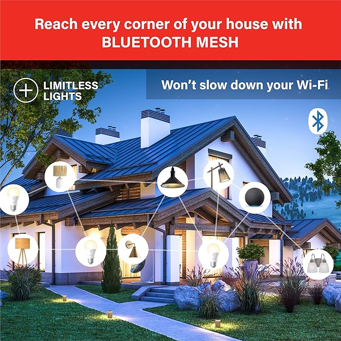 Sengled Alexa Light Bulb, S1 Auto Pairing with Alexa Devices, Warm Light Bulbs, Smart Light Bulbs that Work with Alexa, Bluetooth Mesh Smart Home Lighting, E26 60W Equivalent, 800LM, 2-Pack Sengled