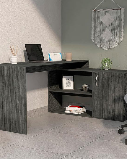 NicBex Kimberly-DW-00042-LWJ Home Office Desks, 45.86"x59.64"x30.11", Gray - LeafyLoom