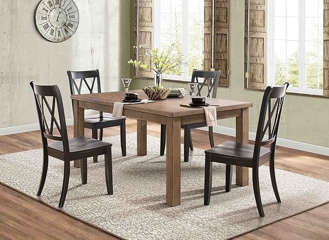 Homelegance Dining Chair (Set of 2), Wood, Black - LeafyLoom