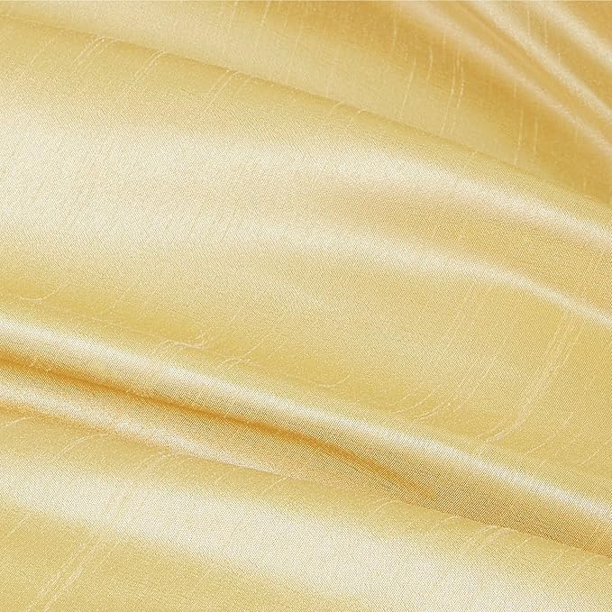Madison Park Amherst Faux Silk Comforter Set-Casual Contemporary Design All Season Down Alternative Bedding, Matching Shams, Bedskirt, Decorative Pillows, King(104"x92"), Yellow, 7 Piece (MP10-2449) - LeafyLoom