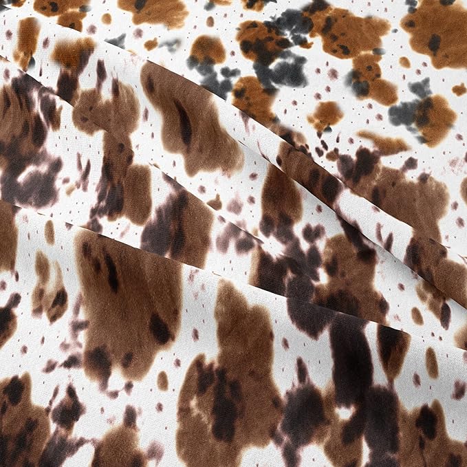 Tailor Shop Full Cow Print Bedding Set, 3Pcs for Boys Teens Girls, Includes Comforter & 2 Pillowcases, All Seasons, Polyester Microfiber, Unisex, Ideal Gift - LeafyLoom