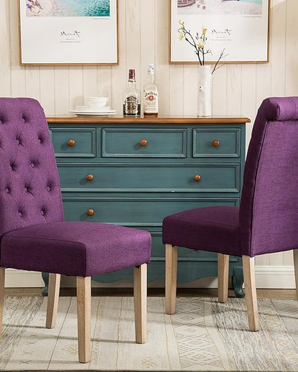 NicBex Haerin-SD-00143-LWJ Dining Chairs, 26"x18"x39.2", Purple - LeafyLoom