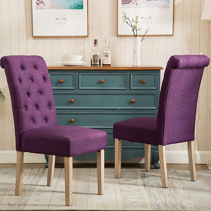 NicBex Haerin-SD-00143-LWJ Dining Chairs, 26"x18"x39.2", Purple - LeafyLoom