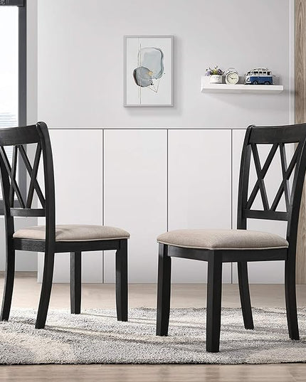 NicBex Haerin-SD-00150-LWJ Dining Chairs, 20"x19"x38", Black - LeafyLoom