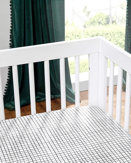 Babyletto Hudson 3-in-1 Convertible Crib with Toddler Bed Conversion Kit in White, Greenguard Gold Certified , 53.75x29.75x35 Inch (Pack of 1) - LeafyLoom