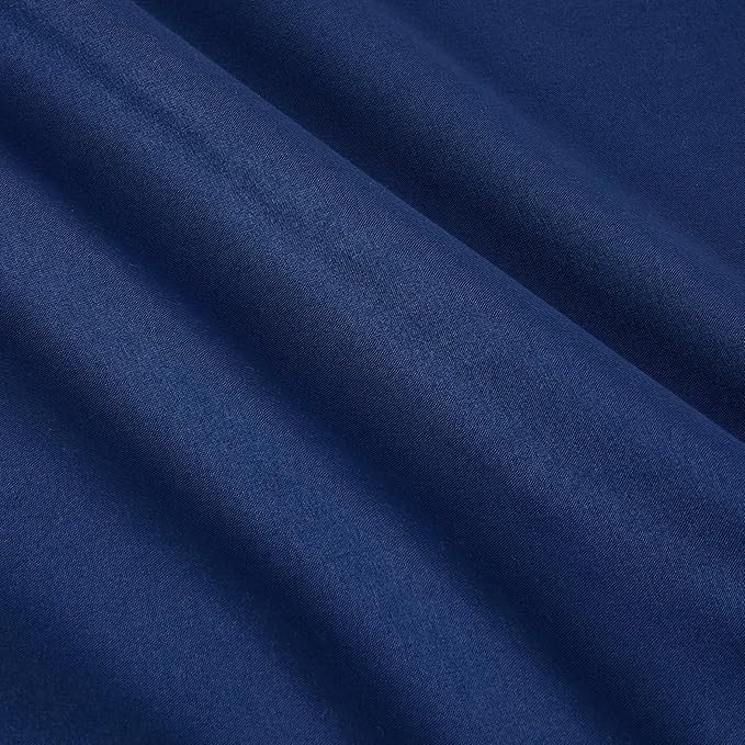 Amazon Basics 2 Piece Microfiber Kid's Comforter and Pillow Sham Set, Toddler, Navy, Solid - LeafyLoom